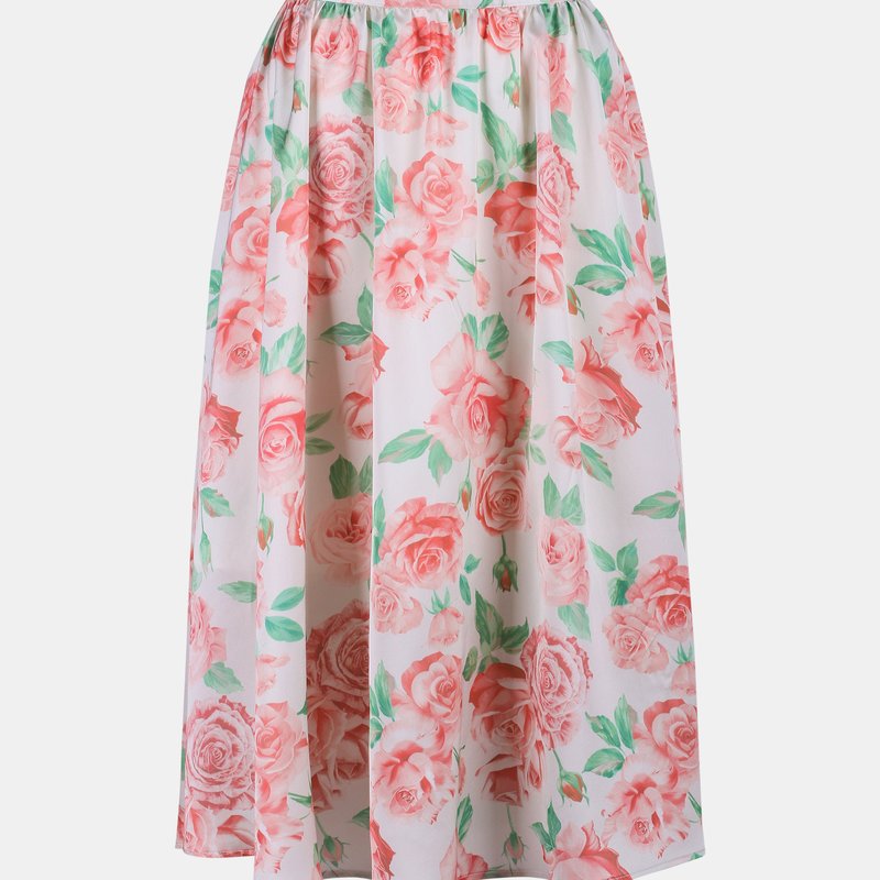 Bellevue The Label Bluebell Skirt- Light Coral Rose In Pink