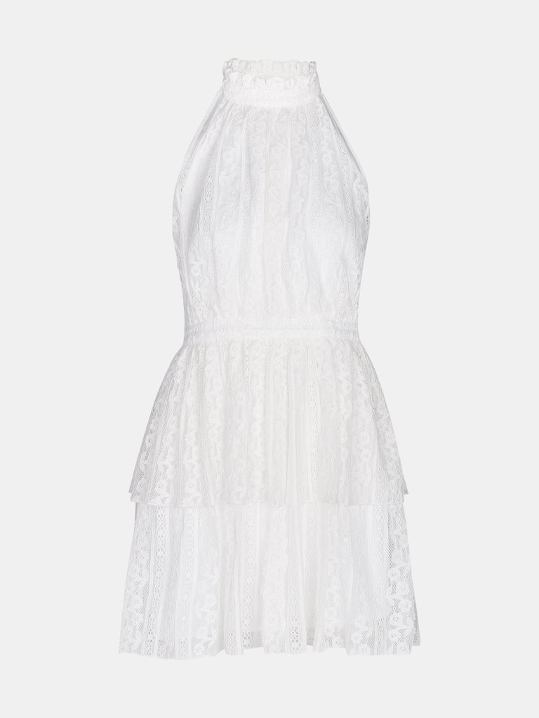 Neve Halter Dress- White - White