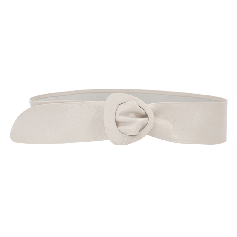 Shop Beltbe Wide Triangle Buckle Belt In White