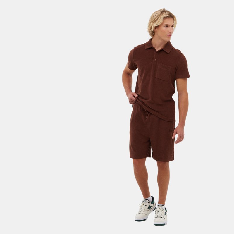 Bench Firbeck Terry Polo Tee In Brown