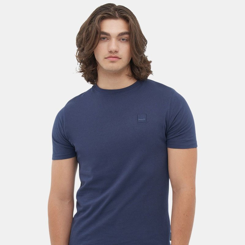 Bench Dna Mens Farrel Embroidered Square Tee In Blue