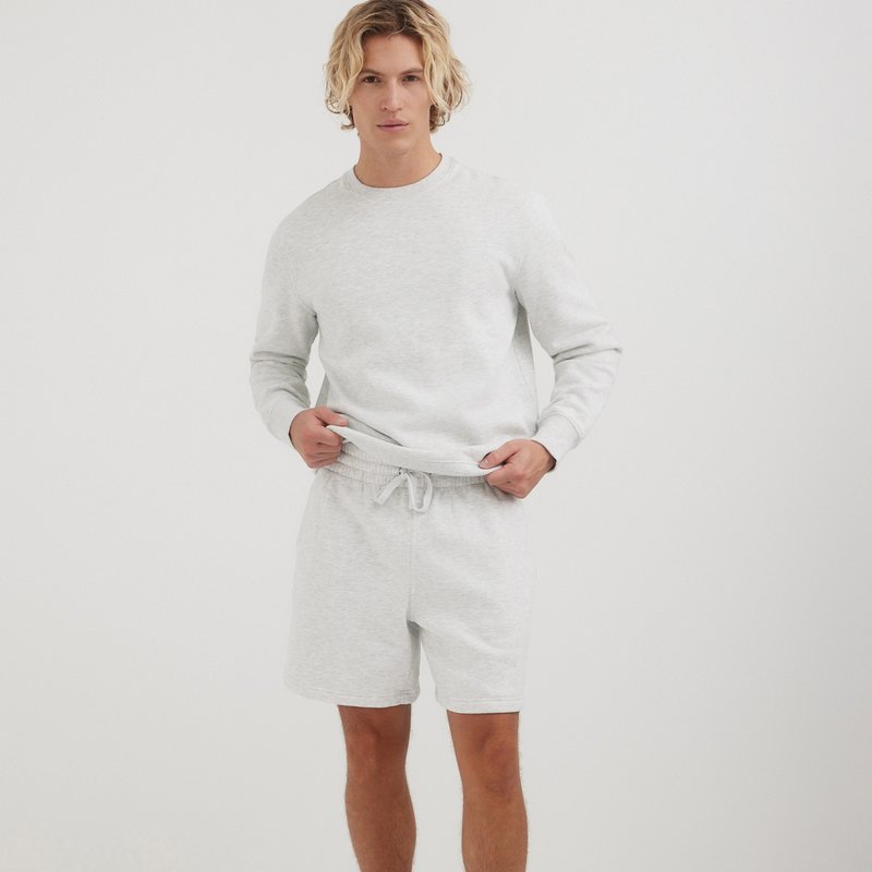 Bench Dna Mens Sheffield Eco Fleece Shorts In Grey