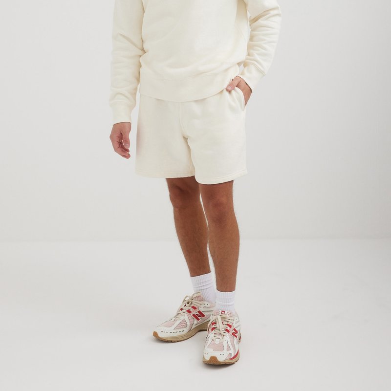 Bench Dna Mens Sheffield Eco Fleece Shorts In White