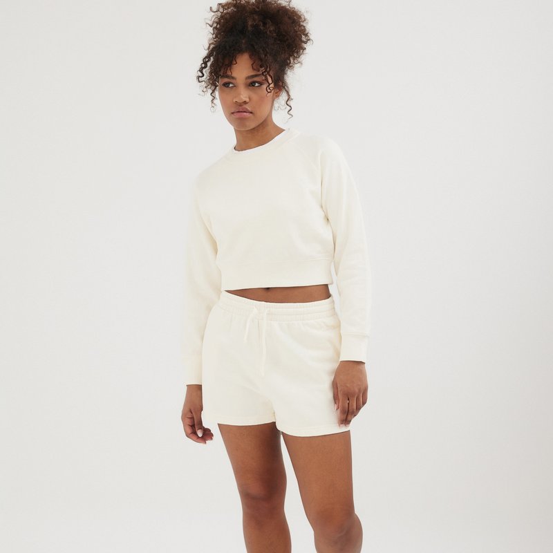 Bench Dna Womens Smithy Eco Fleece Shorts In White
