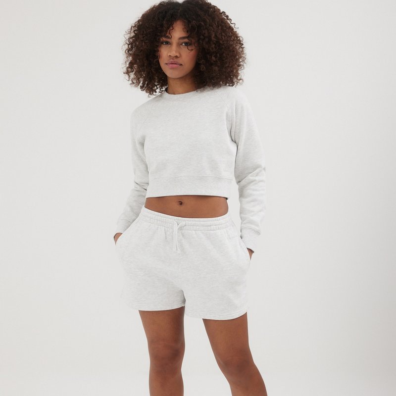Bench Dna Womens Smithy Eco Fleece Shorts In Grey
