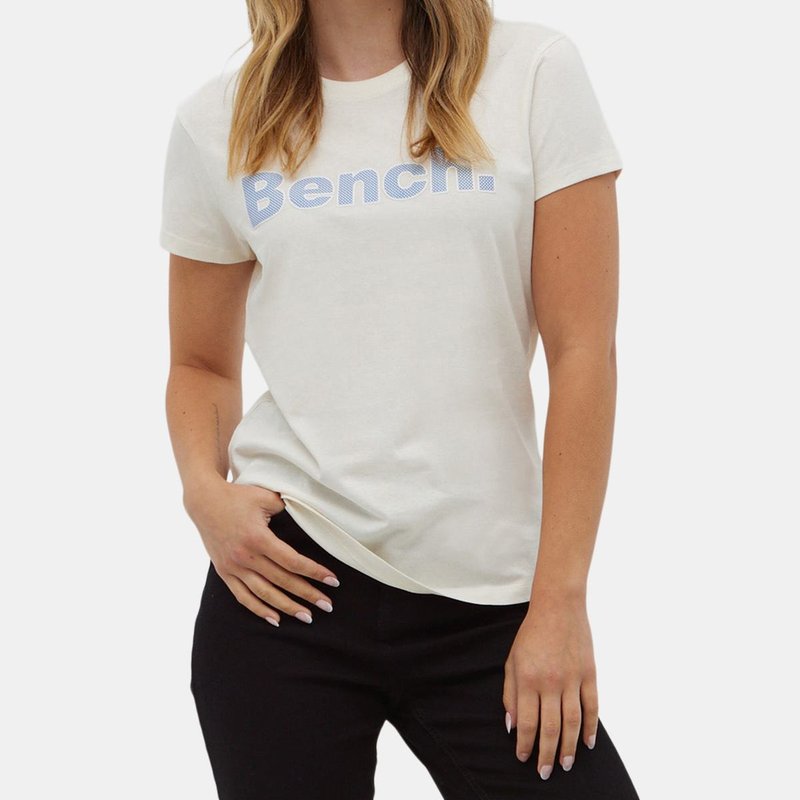 Bench Dna Womens Leora Outline Logo Tee In Yellow