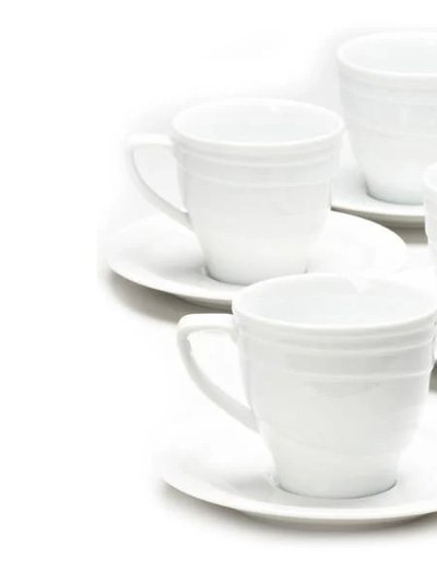 BergHOFF BergHOFF Elan 8.6oz Porcelain Tea Cup and Saucer, Set of 4 product
