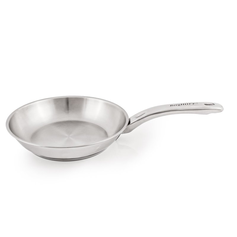 Berghoff Essentials Belly Shape 18/10 Stainless Steel 8" Frying Pan In Gray