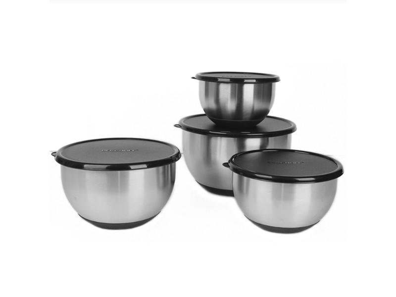 Berghoff Geminis 8pc Stainless Steel Mixing Bowl Set With Lids