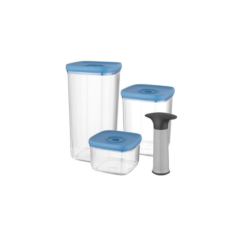 Berghoff Leo 4pc Vacuum Food Container Set, Blue