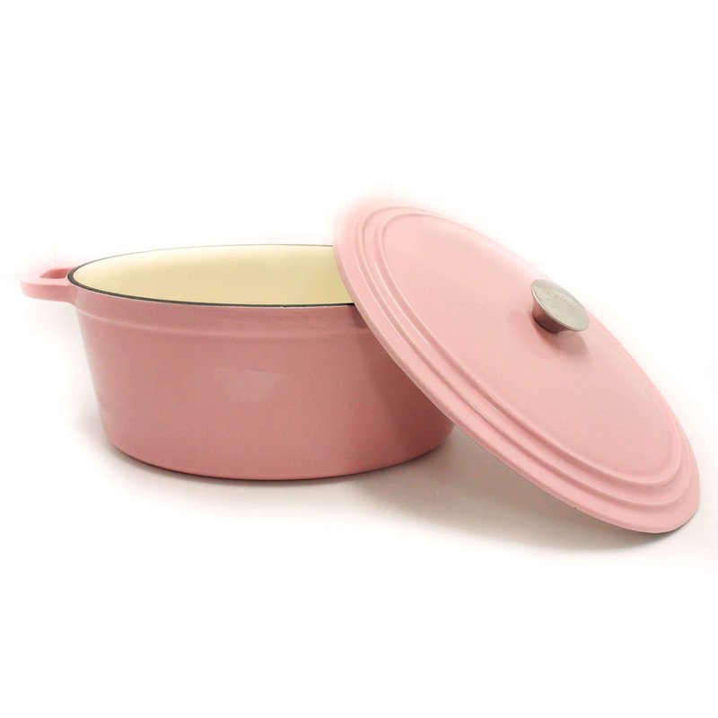 Berghoff Neo Cast Iron 8 Qt Oval Covered Casserole, Pink