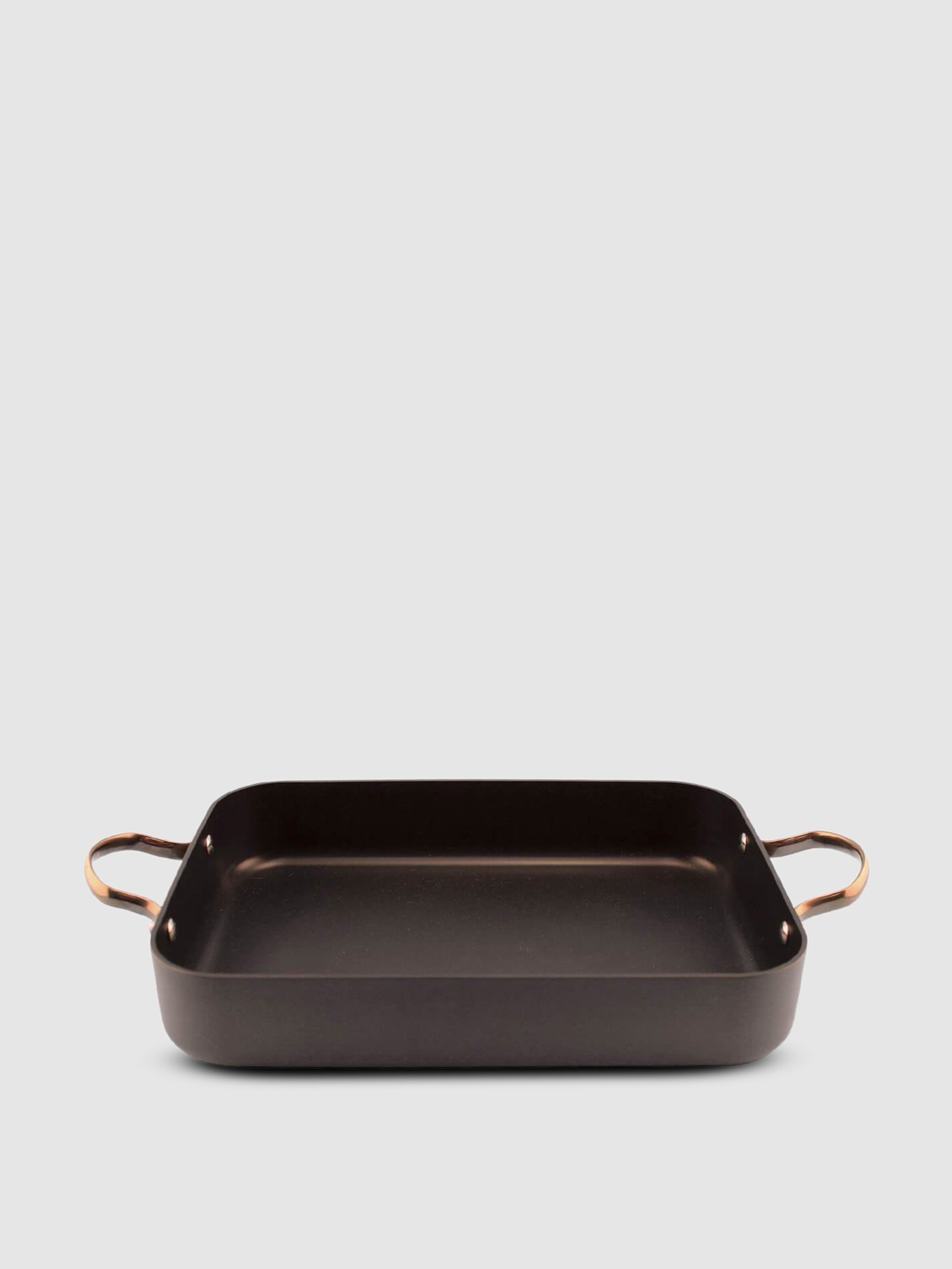 Berghoff Ouro Black Hard Anodized Nonstick Single Roaster Pan With Rose Gold Handles