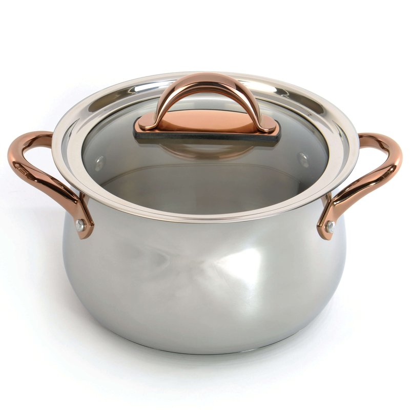 Berghoff Ouro Gold 18/10 Ss 10" Dutch Oven With Glass Lid