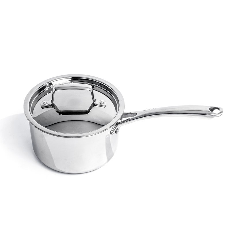 Shop Berghoff Professional Stainless Steel 10/18 Tri-ply 3.3 Qt Saucepan With Ss Lid, 8"