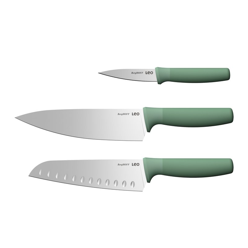 Berghoff Forest Stainless Steel 3pc Advanced Knife Set, Recycled Material In Green