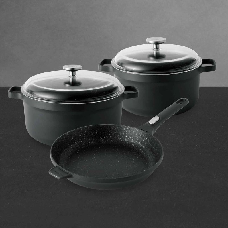 Berghoff Gem 5pc Nonstick Cookware Set, Black