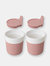 Leo 8.45oz Porcelain Travel Mug, Pink, Set of 2