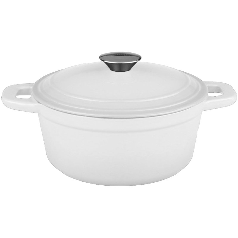 Berghoff Neo 3 Qt Cast Iron Round Covered Dutch Oven In White