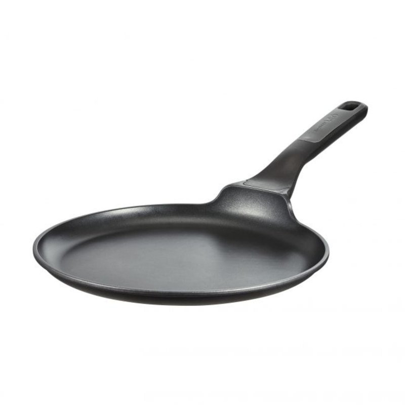 Berghoff Stone Non-stick 10" Pancake Pan, Ferno-green, Non-toxic Coating, Stay-cool Handle, Induction Cooktop In Black