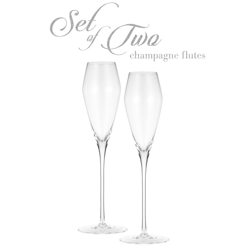 Shop Berkware Curved Champagne Glass, Set Of 2