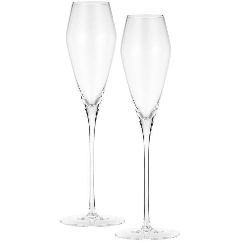 Berkware Curved Champagne Glass, Set Of 2