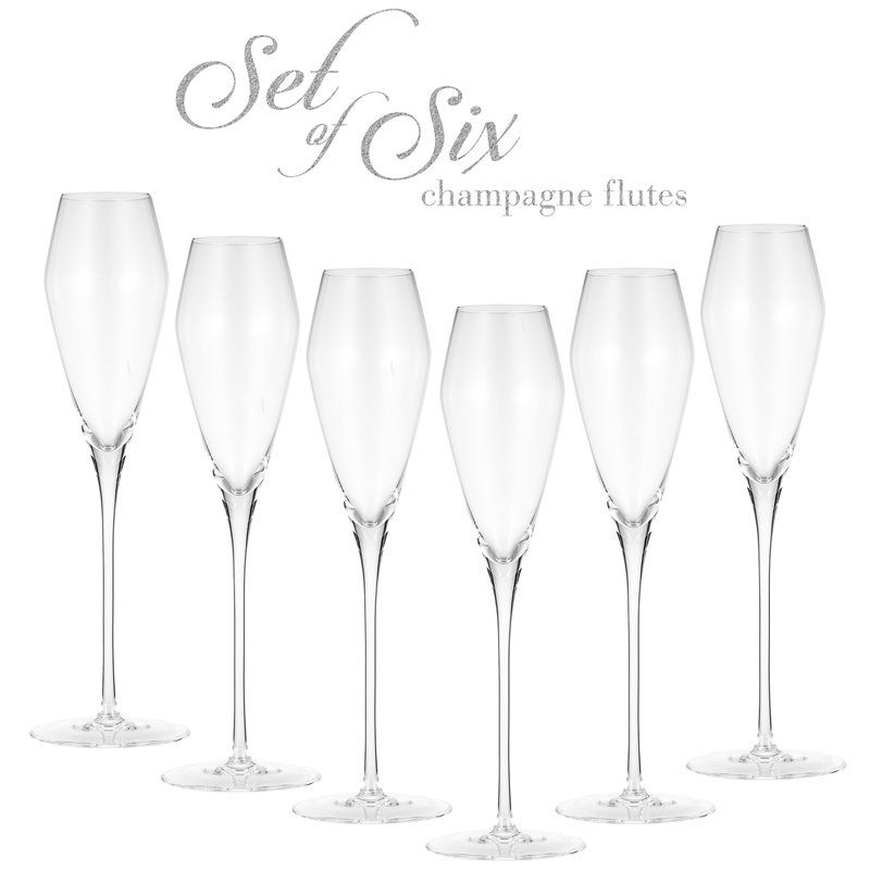Shop Berkware Curved Champagne Glass, Set Of 6