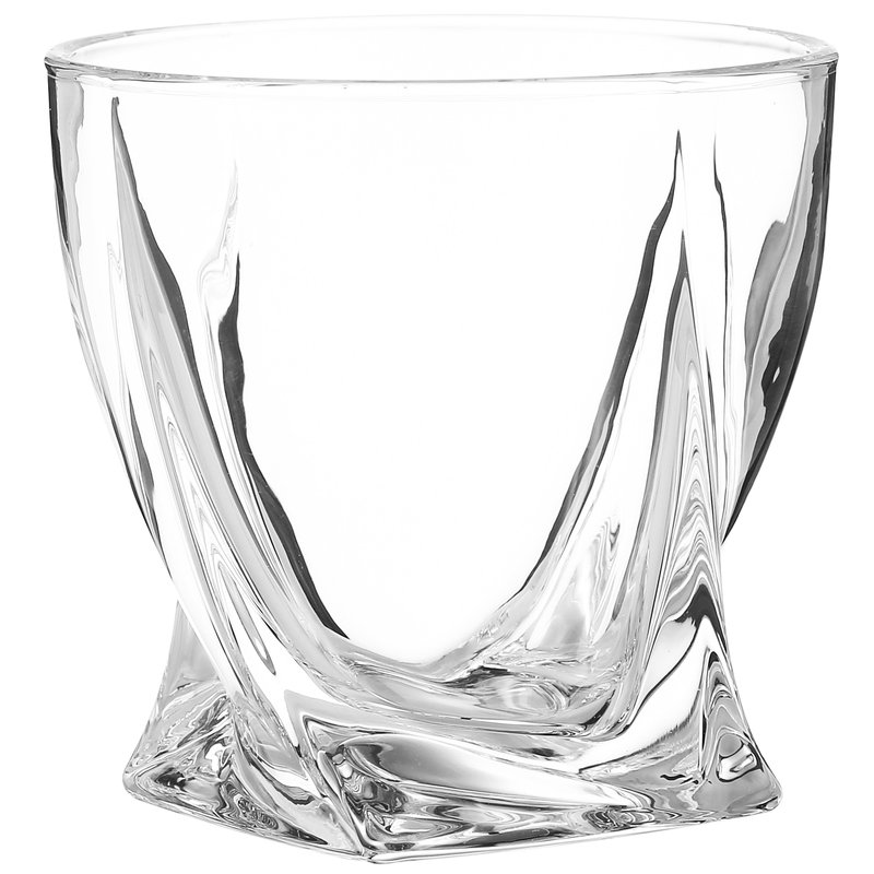 Berkware Modern Square Top Design Lowball Whiskey Glasses