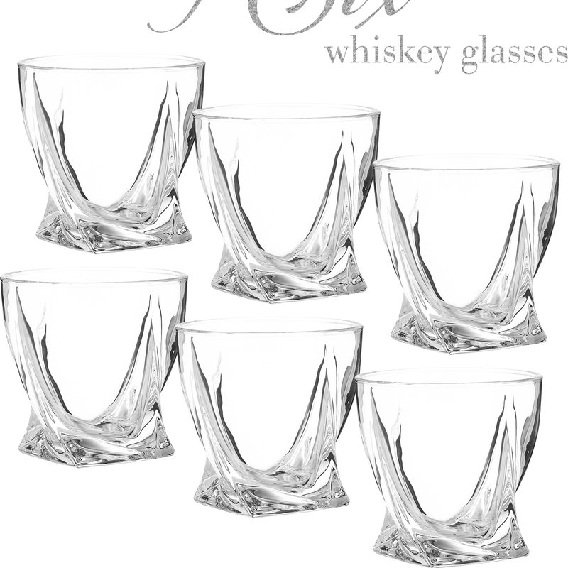 Shop Berkware Modern Square Top Design Lowball Whiskey Glasses