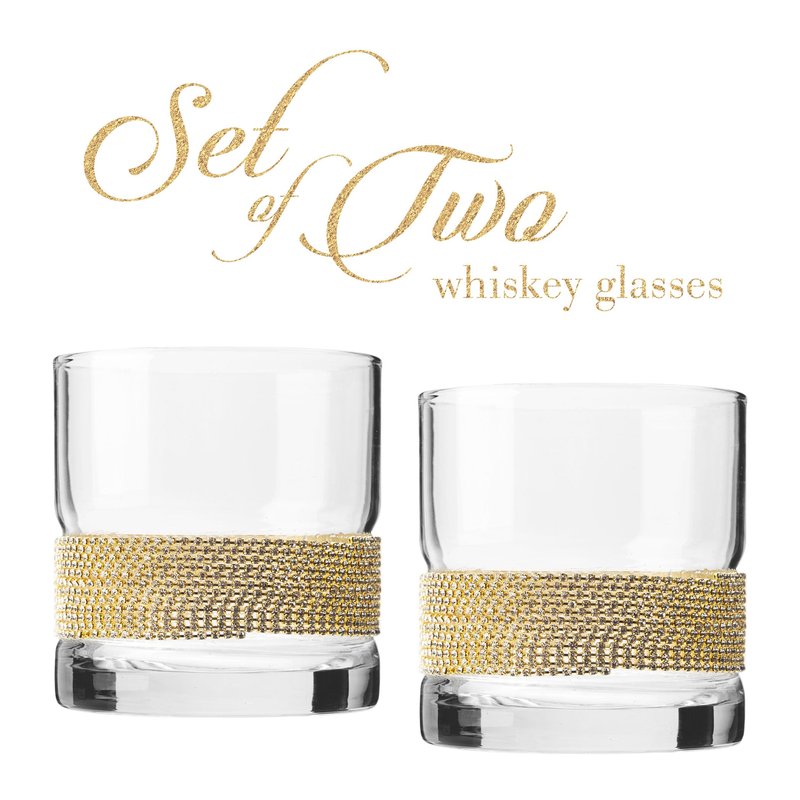 Shop Berkware Set Of 2 Elegant Old Fashioned Whiskey Glasses