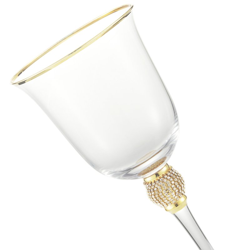Shop Berkware Set Of 2 Gold Tone Wine Glasses