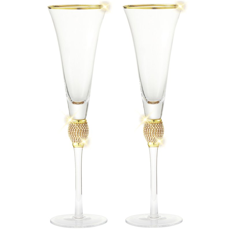 Berkware Set Of 2 Trumpet Champagne Glasses