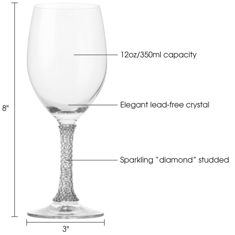Shop Berkware Set Of 6 Crystal Wine Glasses