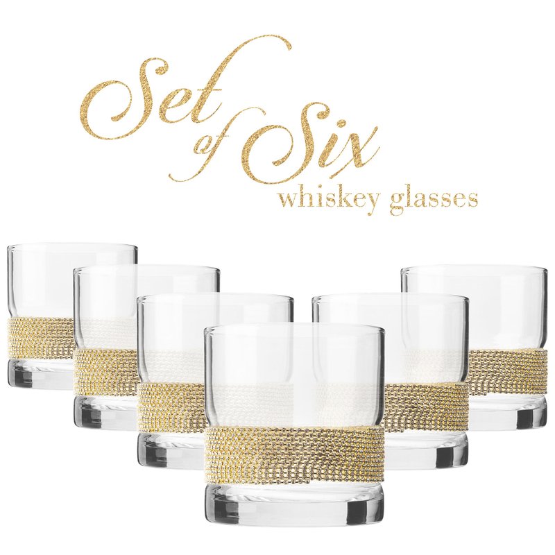 Shop Berkware Set Of 6 Elegant Old Fashioned Whiskey Glasses