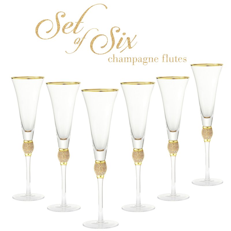 Shop Berkware Set Of 6 Trumpet Champagne Glasses