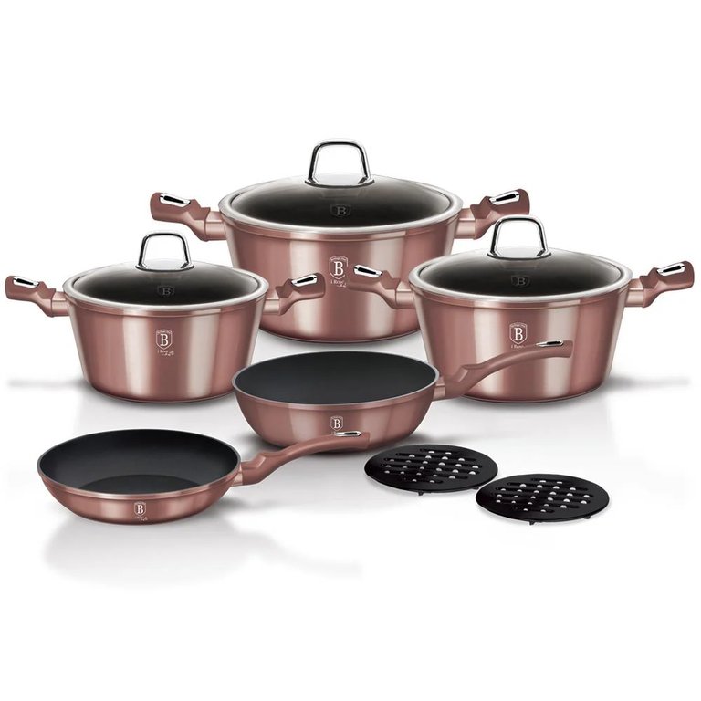 Berlinger Haus 10-Piece Kitchen Cookware Set I-Rose Collection