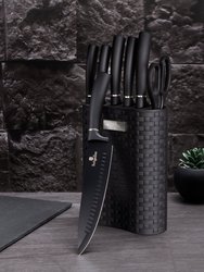 Berlinger Haus 7-Piece Knife Set w/ Stand Black Collection