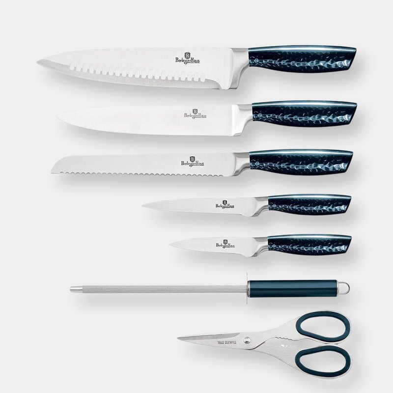 Berlinger Haus 8-piece Kitchen Knife Set With Acrylic Stand In Blue