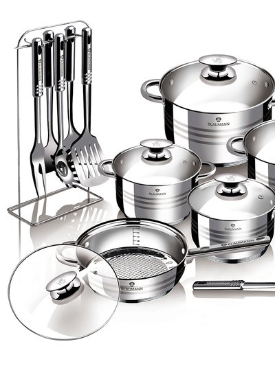 Berlinger Haus Blaumann 17-Piece Jumbo Stainless Steel Cookware Set Blauman Collection product