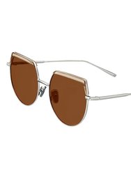 Bertha Callie Polarized Sunglasses - Silver/Brown