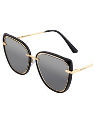 Bertha Rylee Polarized Sunglasses - Black/Black