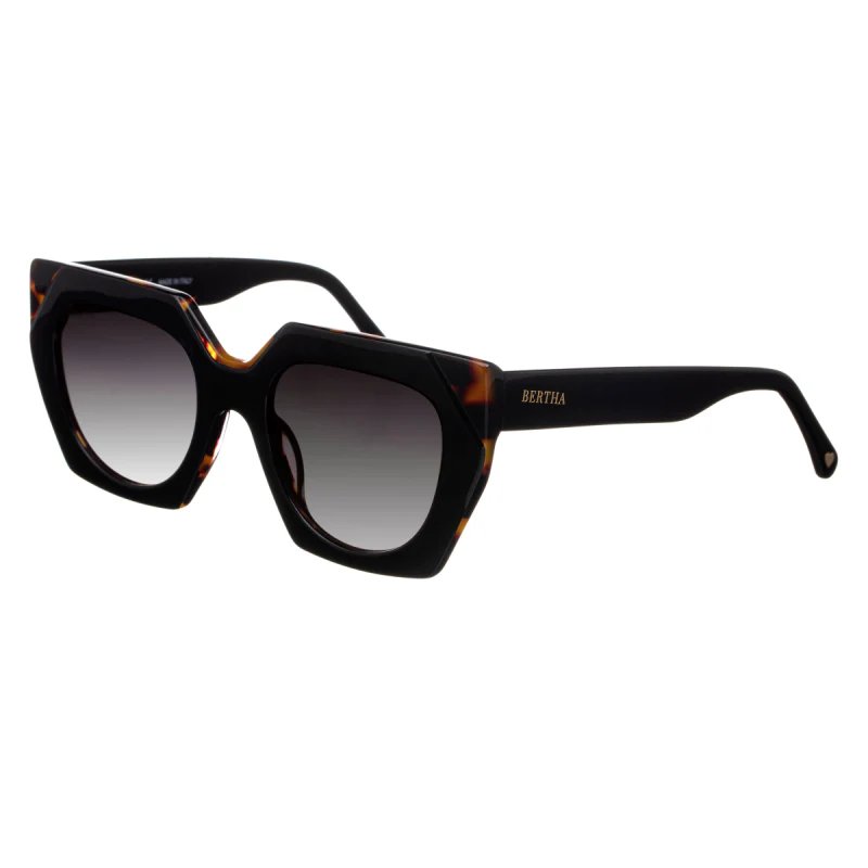 Bertha Sunglasses Marlowe Handmade In Italy Sunglasses In Black