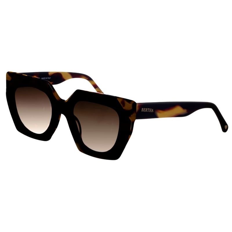 Bertha Sunglasses Marlowe Handmade In Italy Sunglasses In Brown