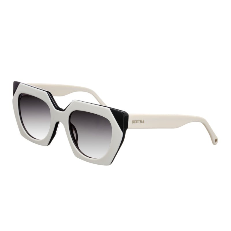 Bertha Sunglasses Marlowe Handmade In Italy Sunglasses In White