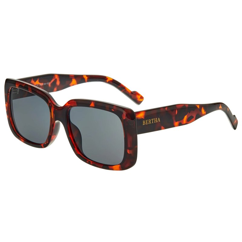 Shop Bertha Sunglasses Wendy Polarized Sunglasses In Black