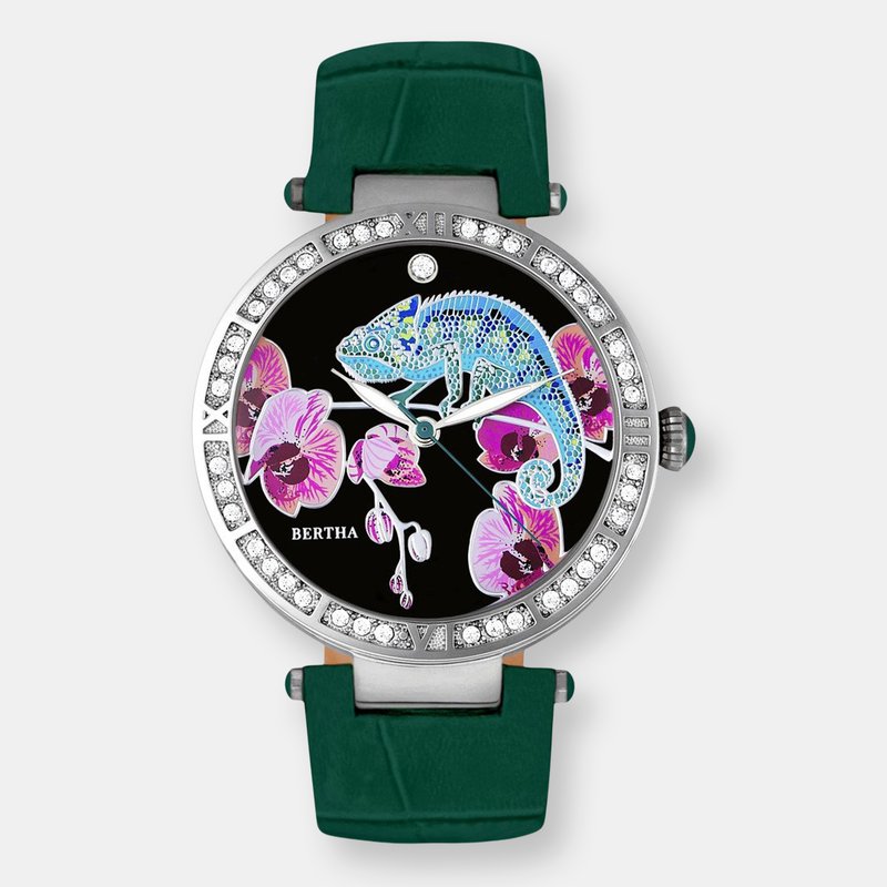 Bertha Watches Bertha Camilla Mother-of-pearl Leather-band Watch