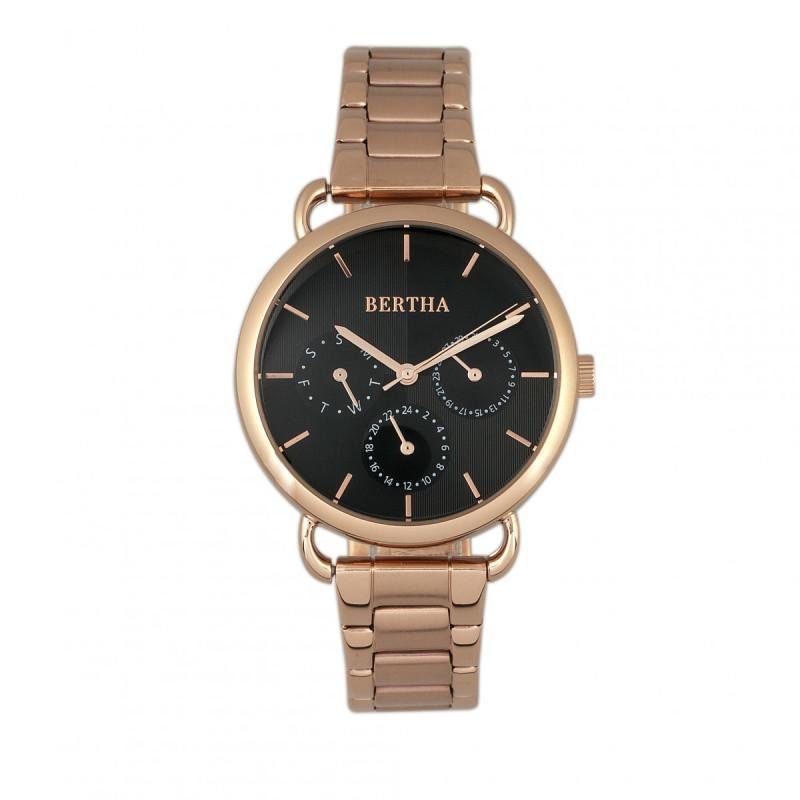 Bertha Watches Bertha Gwen Ladies Watch W/day/date In Gold