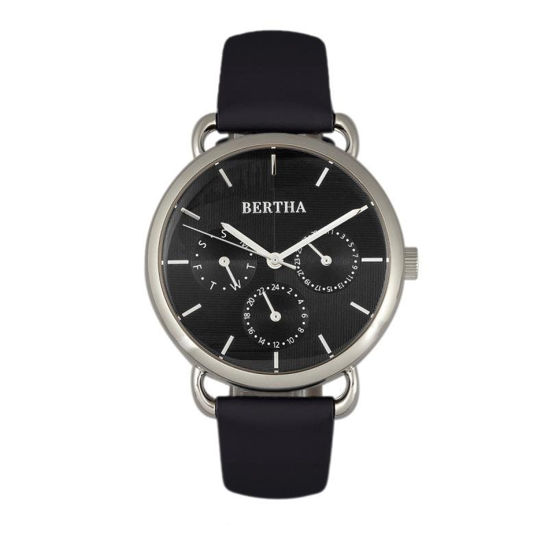 Bertha Watches Bertha Gwen Ladies Watch W/day/date In Black