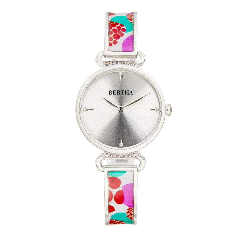 Bertha Watches Katherine Enamel-designed Bracelet Watch In White