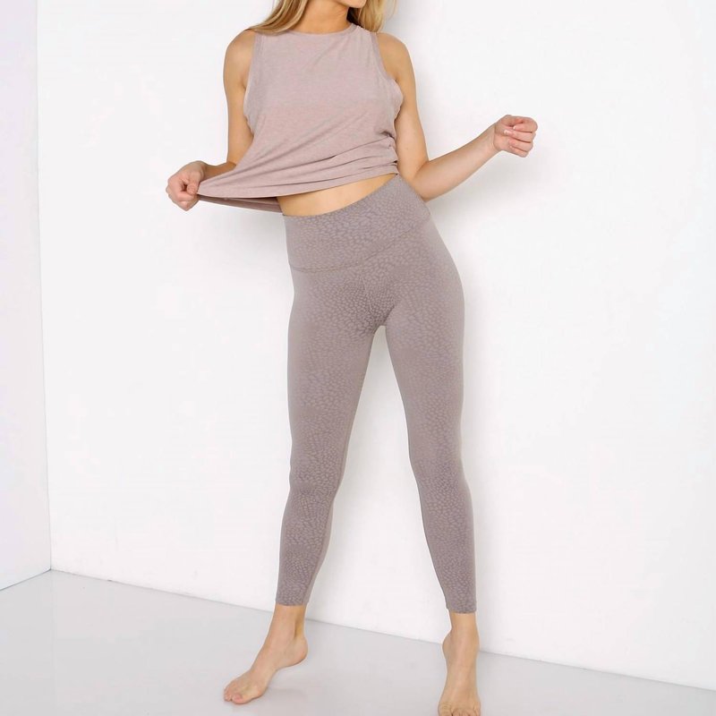 Shop Beyond Yoga High Waisted Midi Legging In Soft Cocoa In Brown
