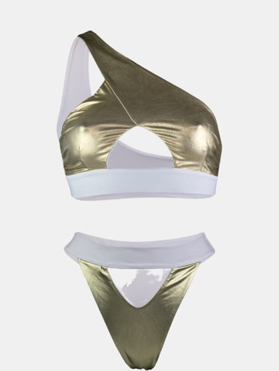 Bikini Beach Shark Bay Bikini in Gold Dust Reversible product